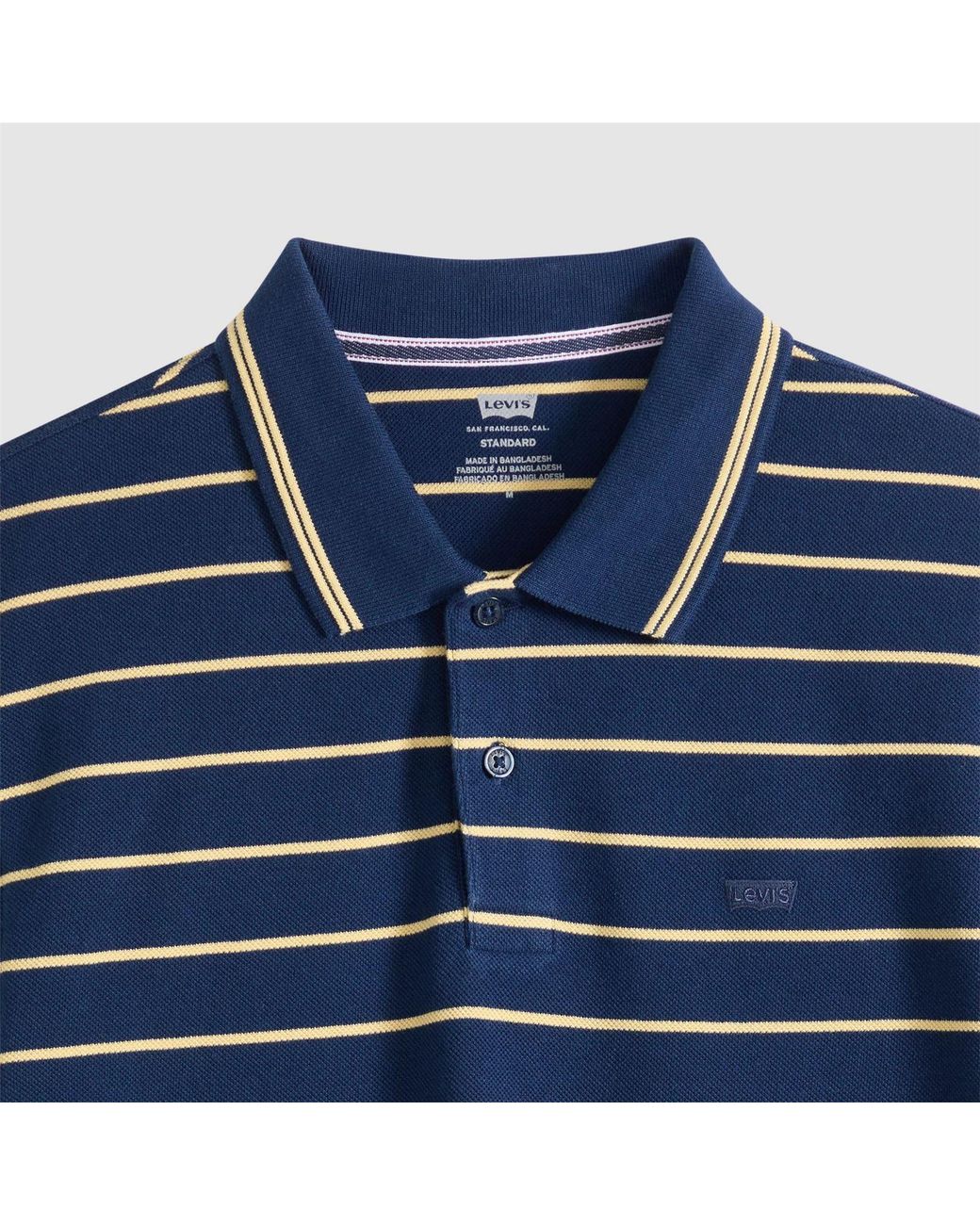 Levi's Blue Original Short-Sleeve Cotton Polo Shirt for men