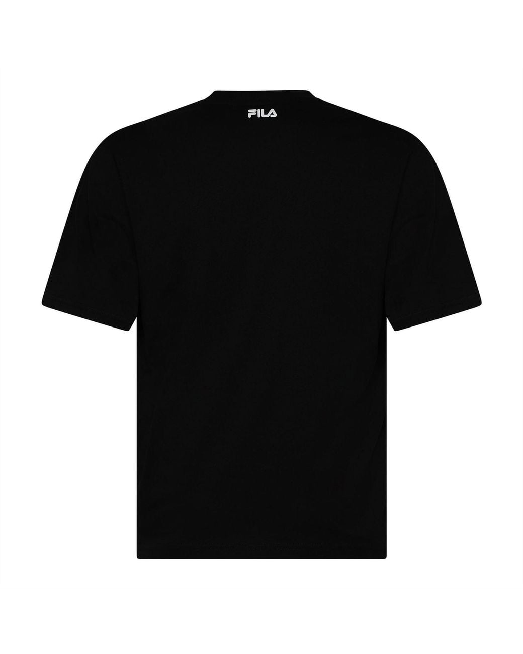 Fila Black Harrison Wordmark Crew Neck Jersey T-Shirt for men