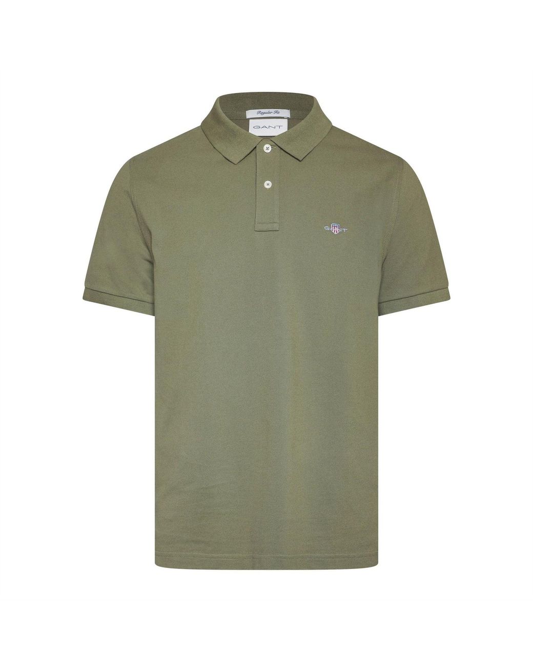 Gant Green Classic Short-Sleeve Polo Shirt for men