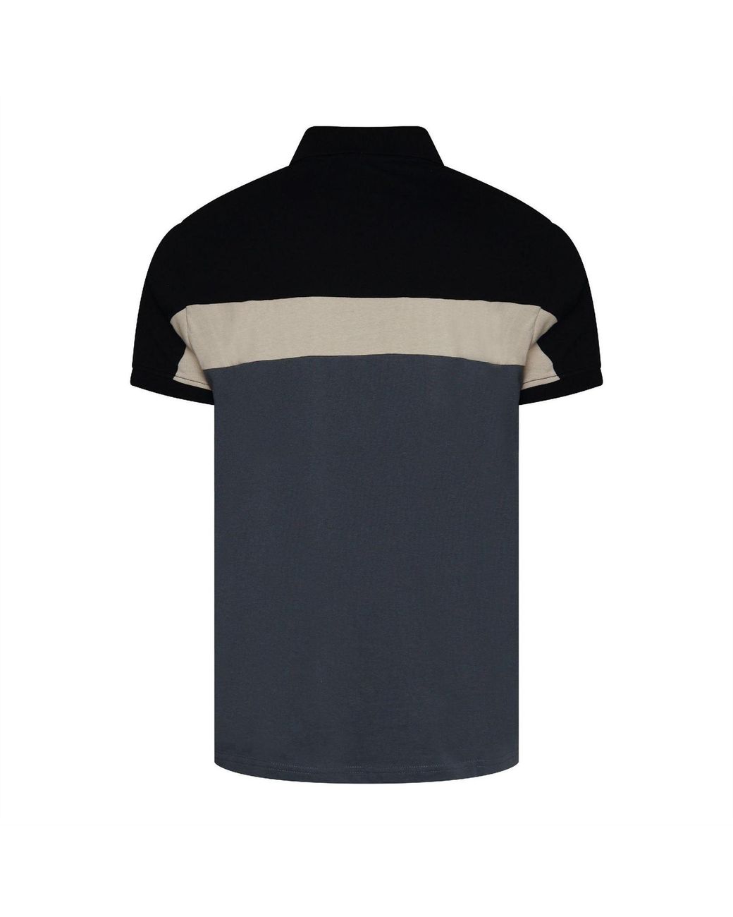 Crosshatch Blue Collared Neck Short Sleeve Regular Fit Polo Shirt for men