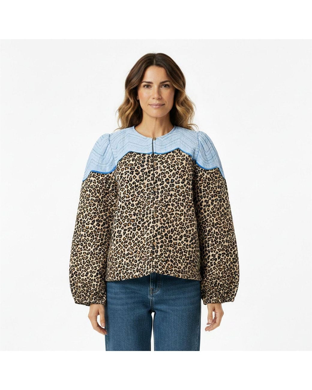 Stella Nova Brown Jacket With Clouds