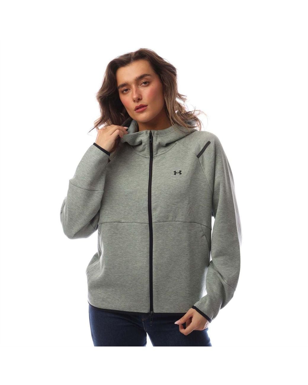 Under Armour Gray Fleece Full Zip Hoodie