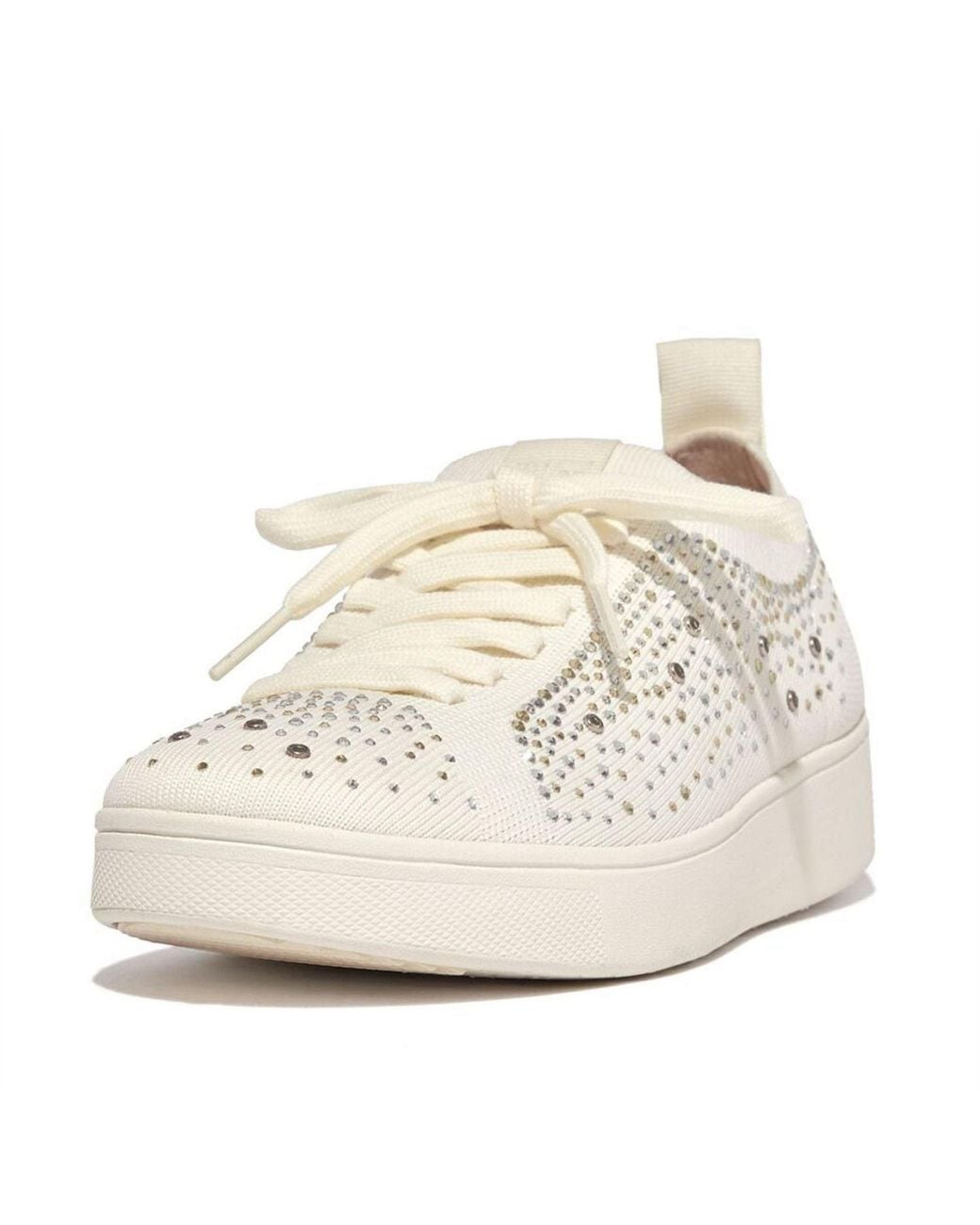 Fitflop White Ombre Crystal Knit Trainers