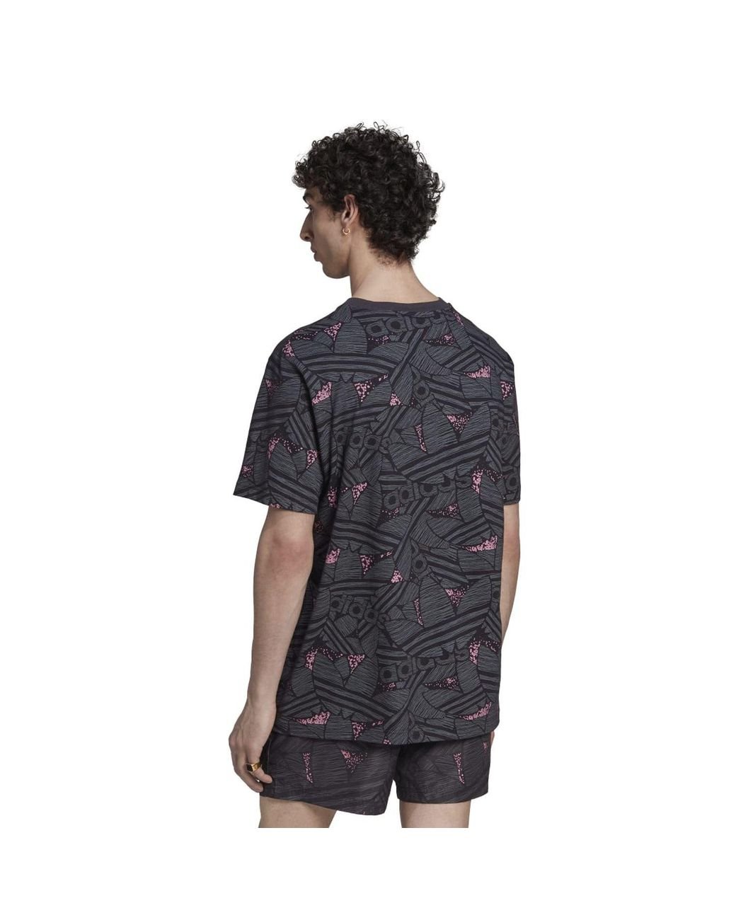 adidas Originals Rekive Trefoil Allover Print T-shirt in Black for Men |  Lyst UK