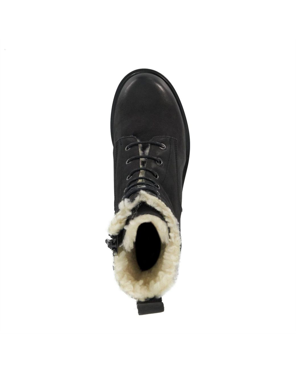 Dune Black Chunky Faux Fur Lined Boots