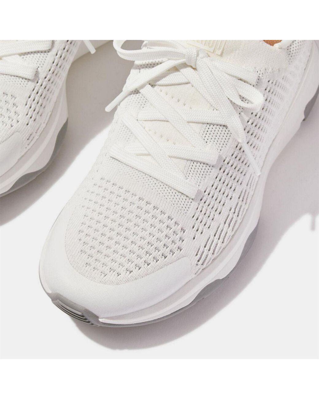 Fitflop White Ffx Knit Sport Trainers
