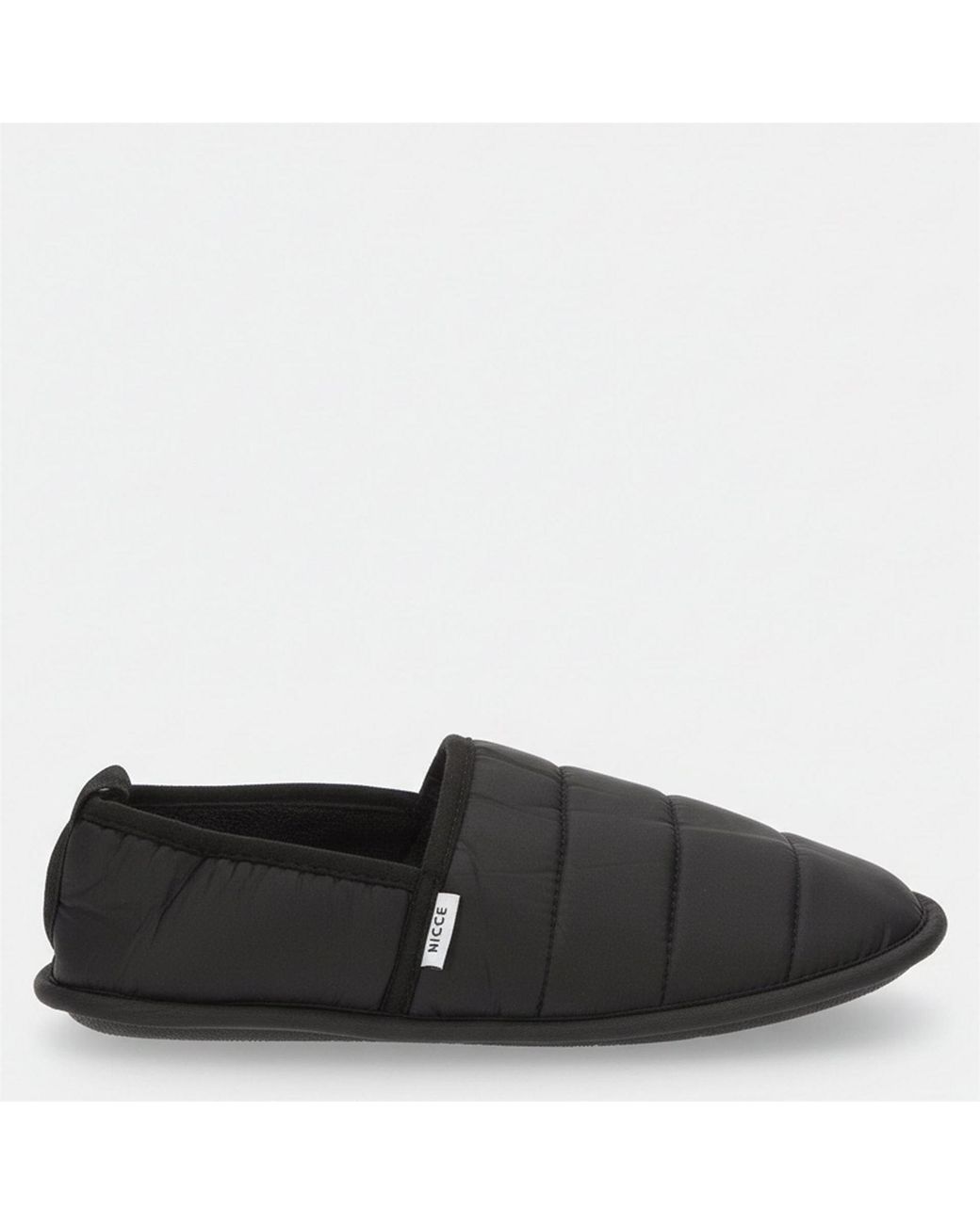 Nicce London Black Quilted Slippers for men
