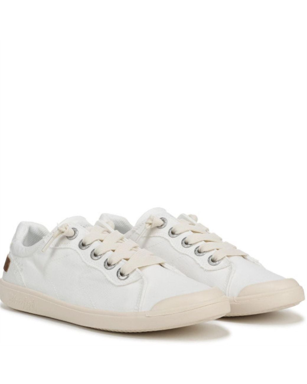 Blowfish White Vienna Slip Leopard Patterned Canvas Low Top Sneakers 4 (37)