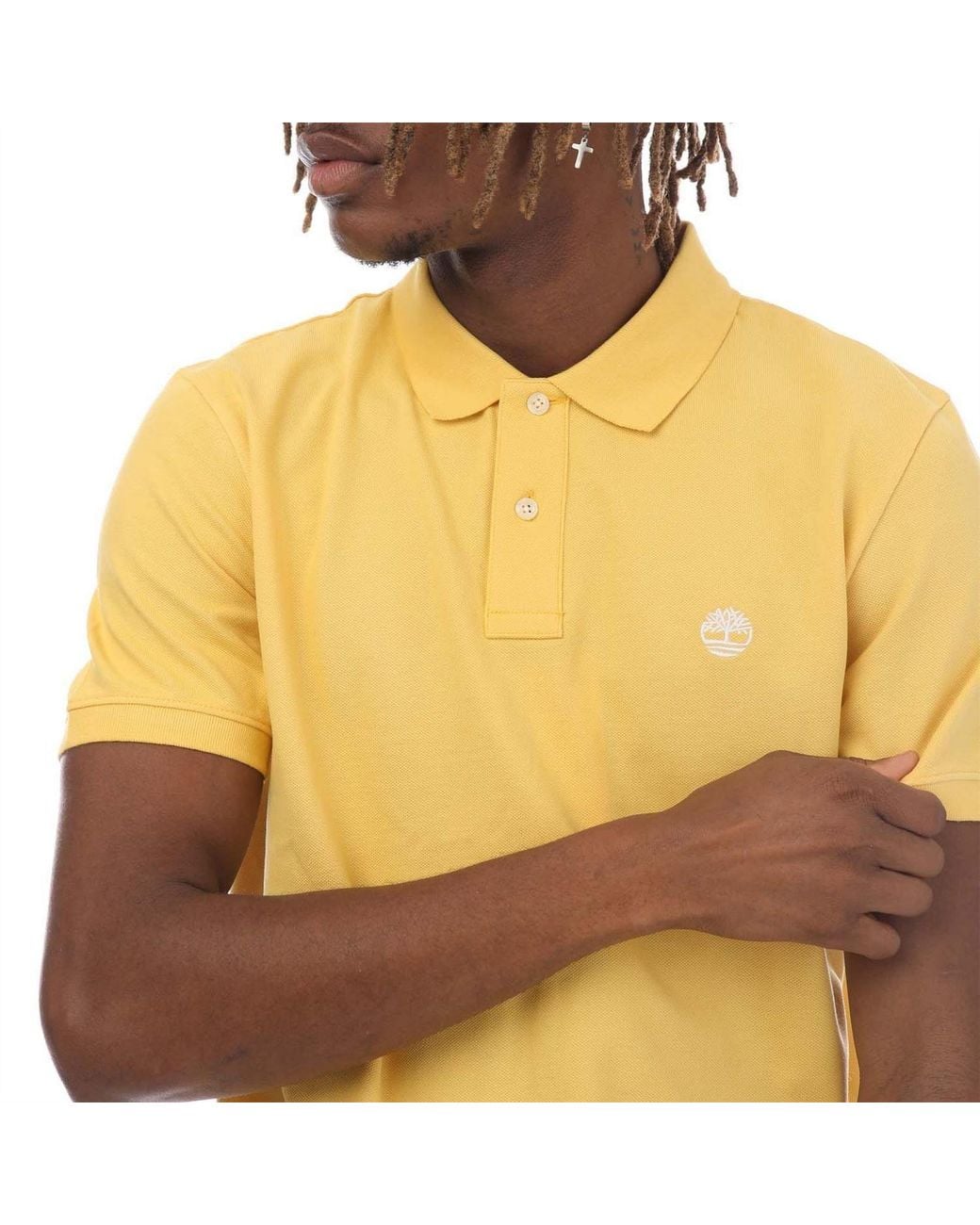 Timberland Yellow Millers River Pique Polo Shirt for men