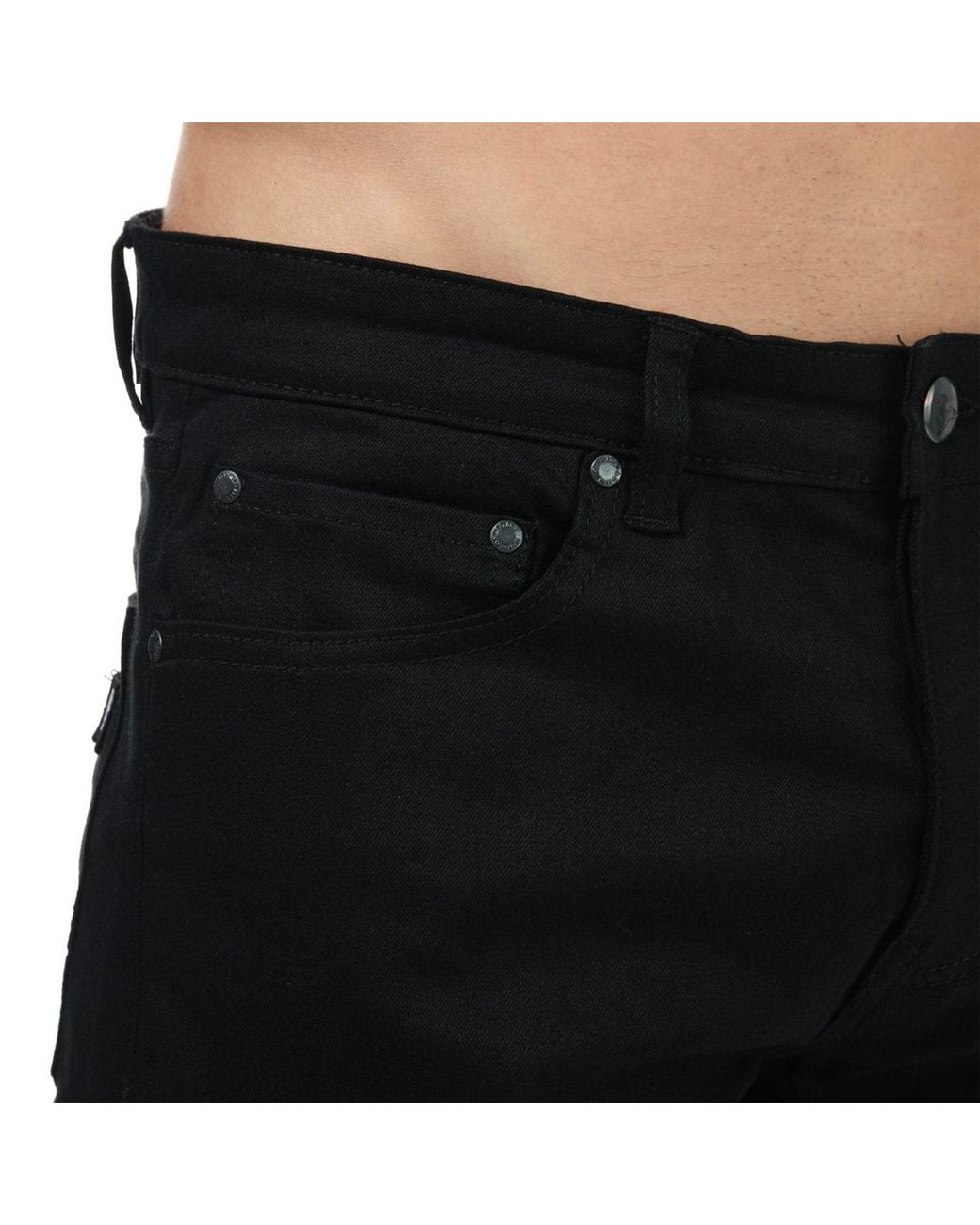 Weekend Offender Black Tapered Fit Jeans for men