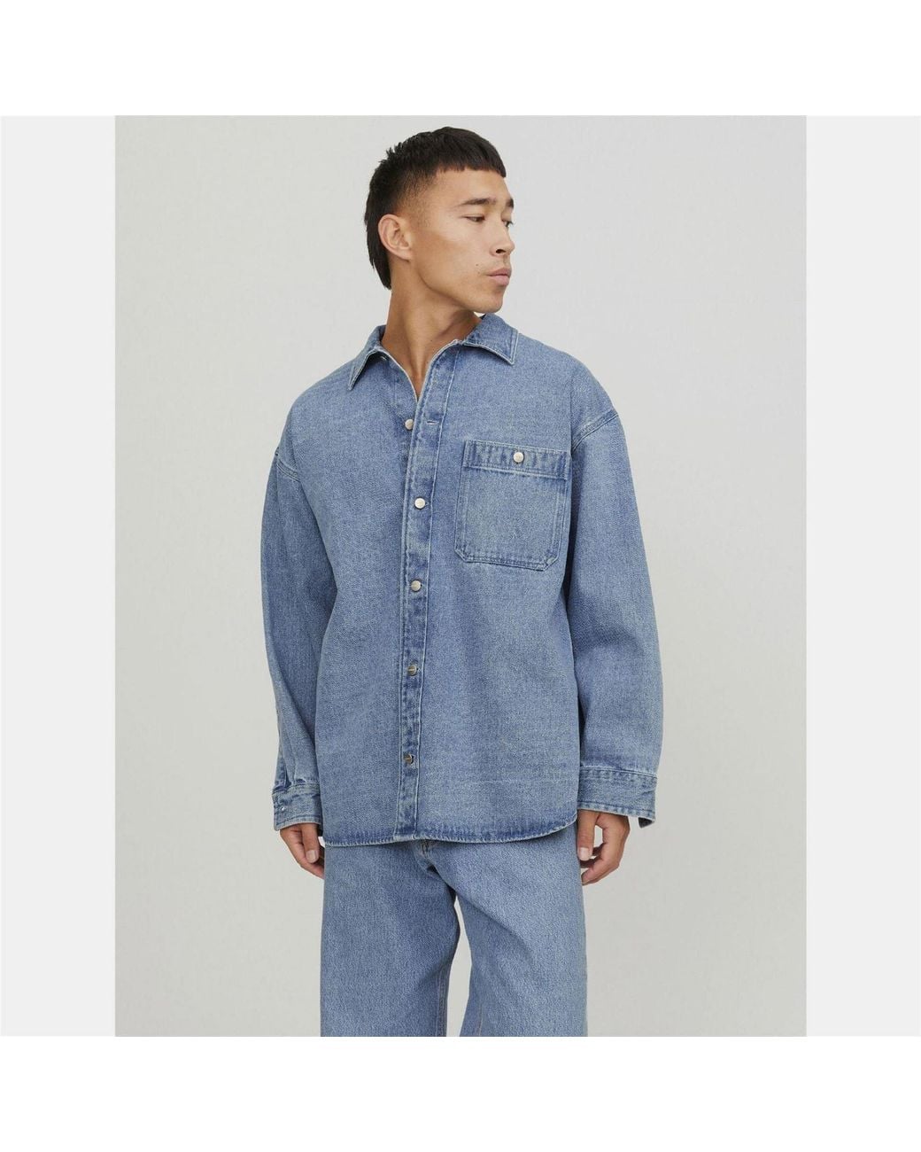 Jack & Jones Blue Denim Overshirt for men
