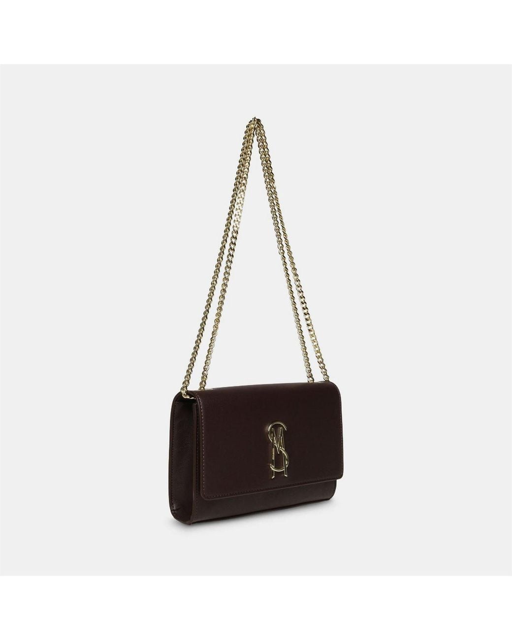 Steve Madden Brown Bramone Cross Body Bag With Chain And Hardware
