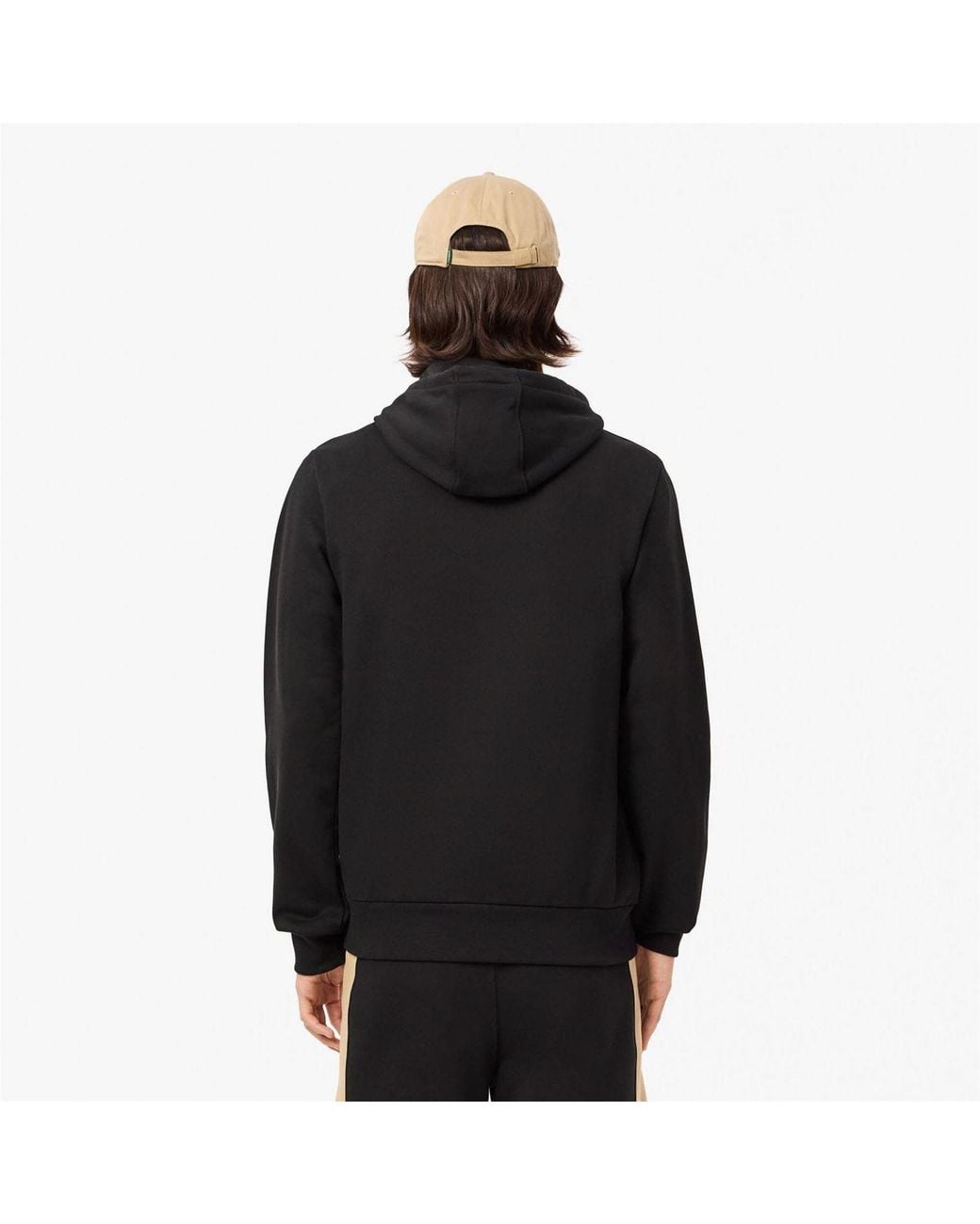 Lacoste Black Block Fleece Hoodie for men