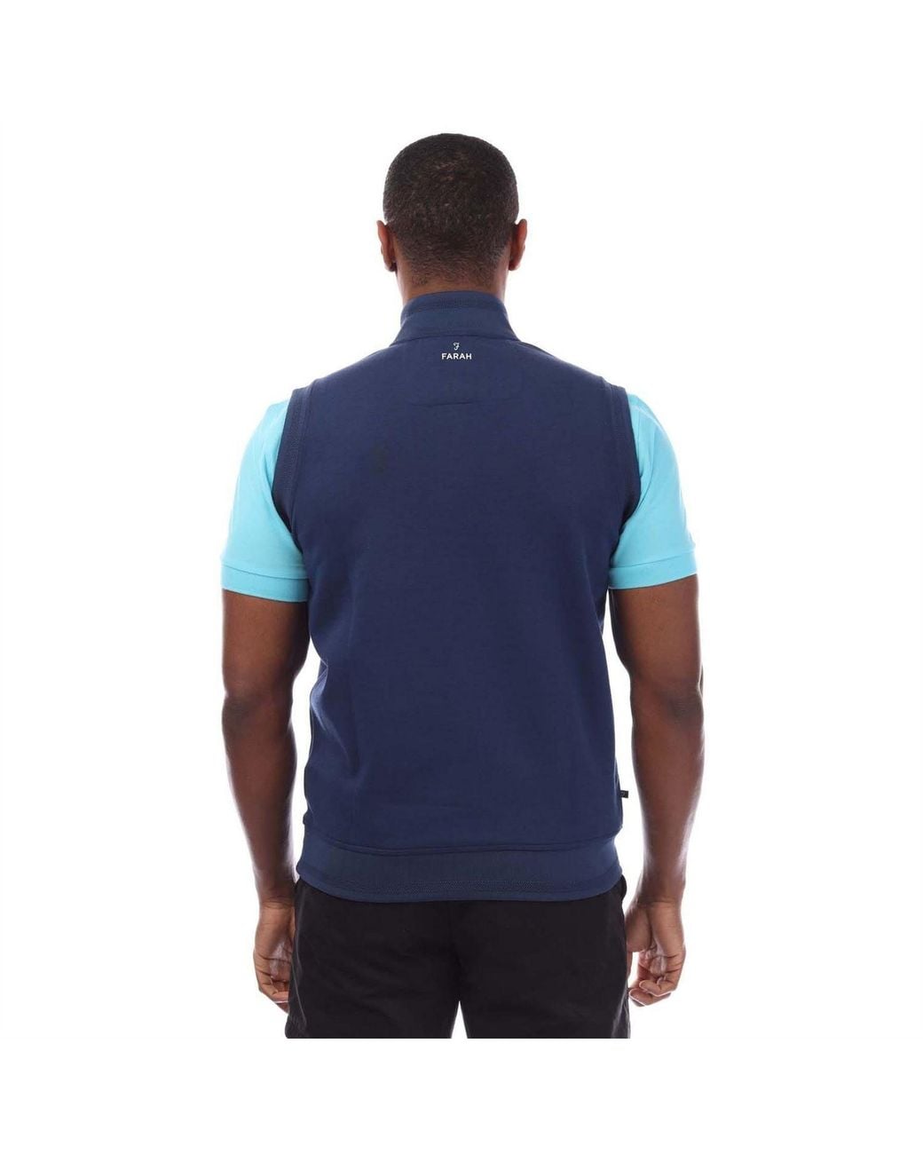 Farah Blue Midlayer Gilet for men