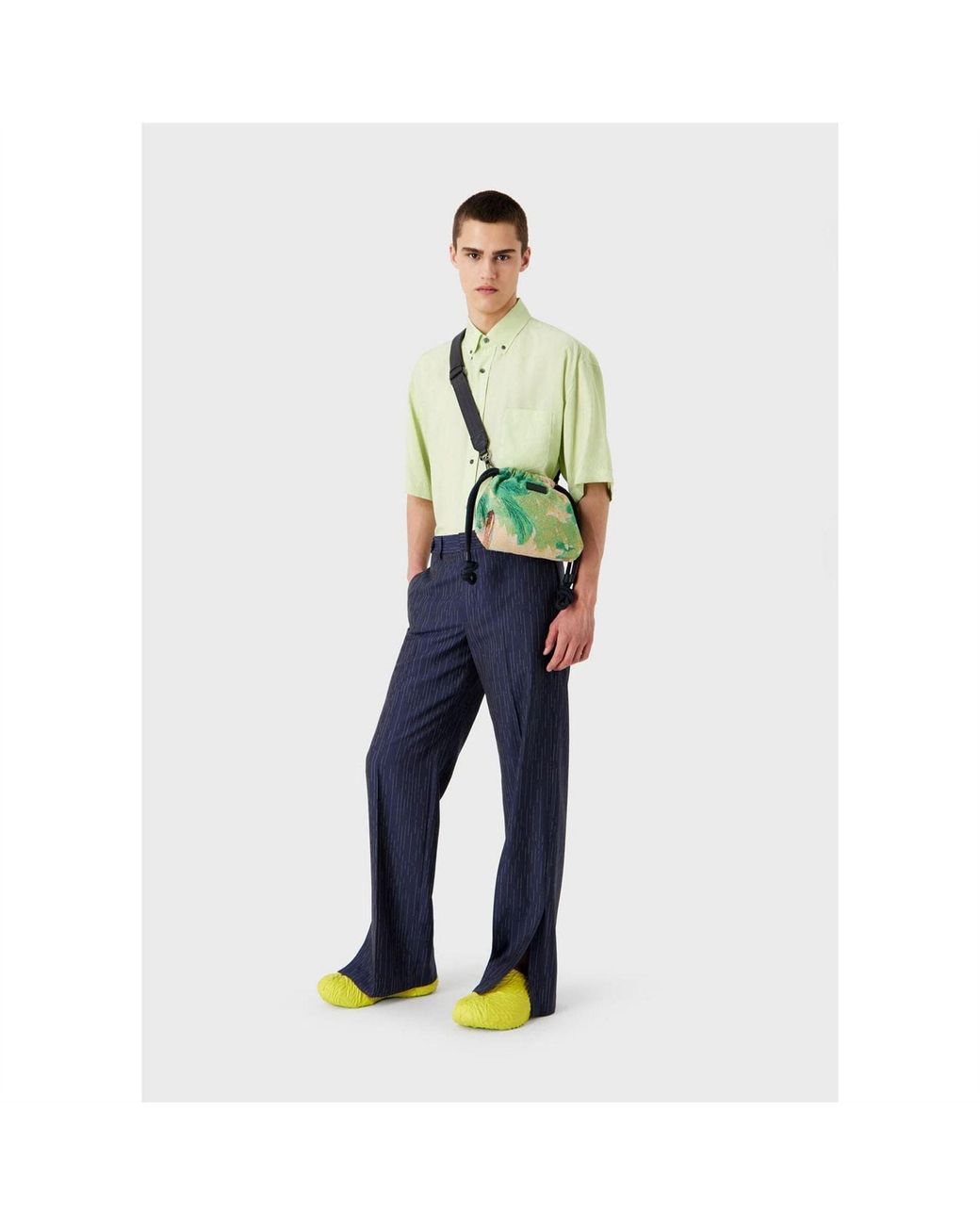 Emporio Armani Green Short Sleeve Shirt for men