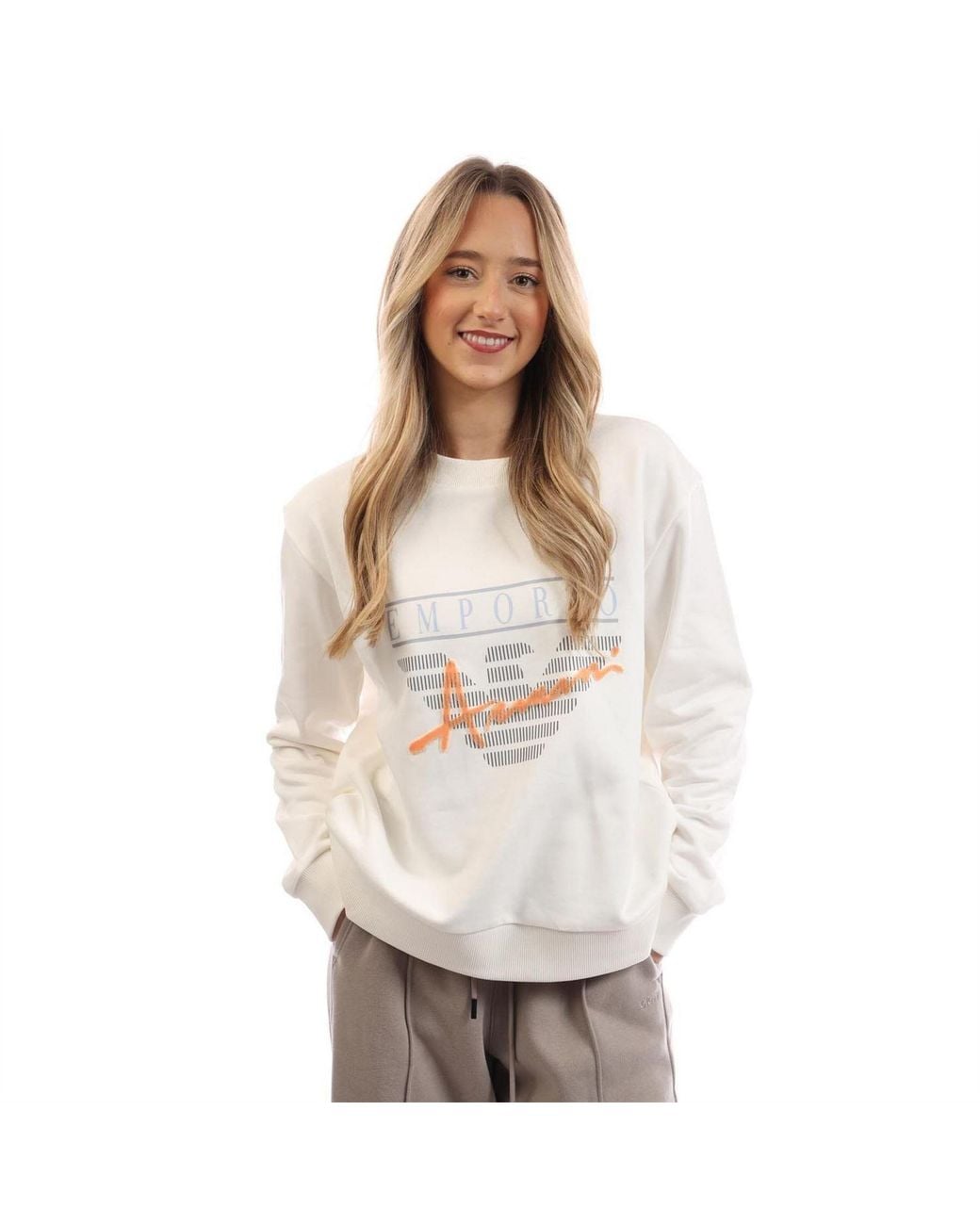 Emporio Armani White Sweatshirt