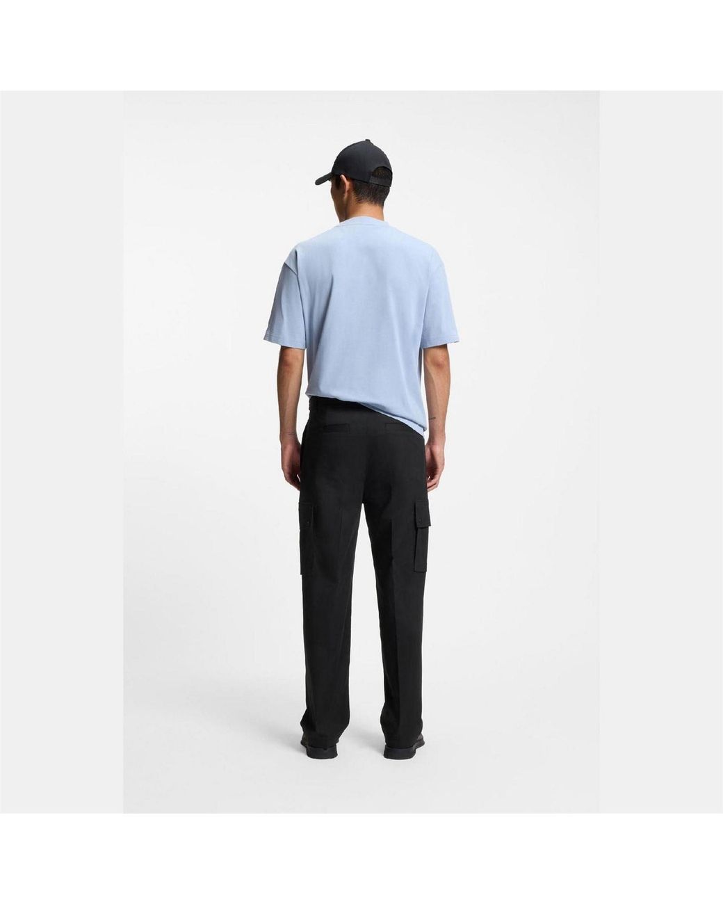 HUGO Blue Relaxed Fit Trousers for men