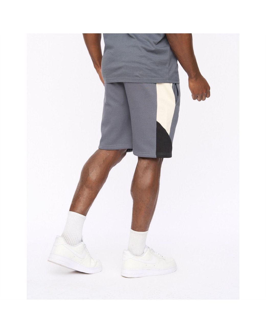 Crosshatch Blue Castlebay Solid Jogger Shorts for men
