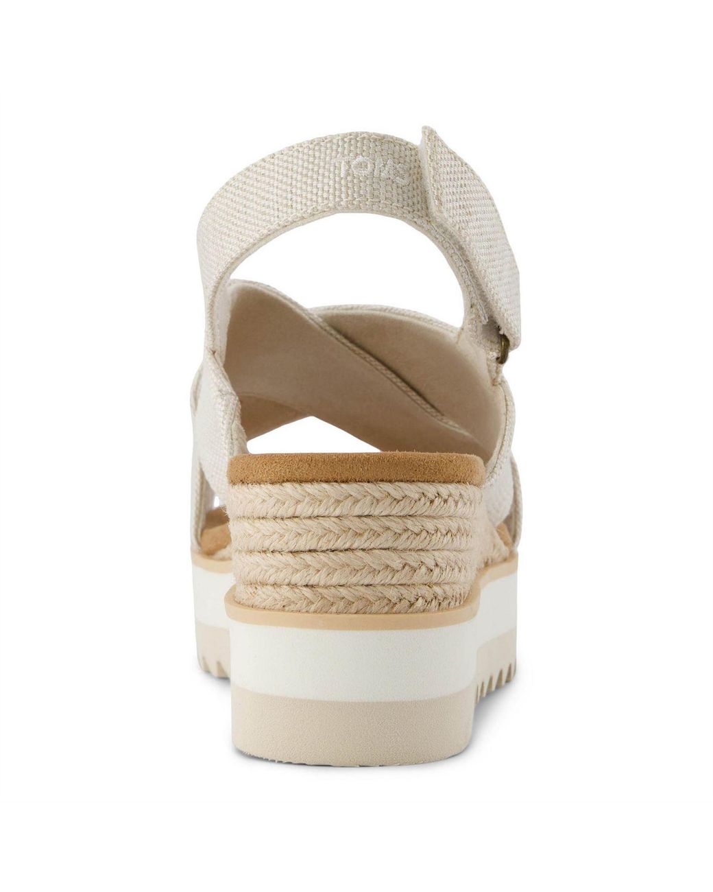 TOMS Metallic Diana Crossover Flatform Sandal