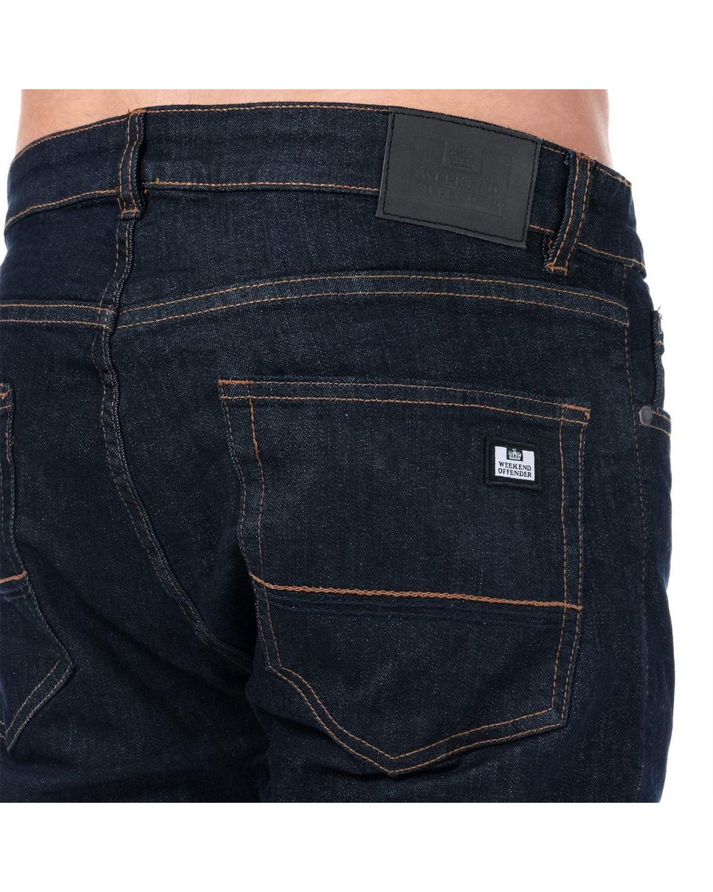 Weekend Offender Blue Tapered Fit Jeans for men