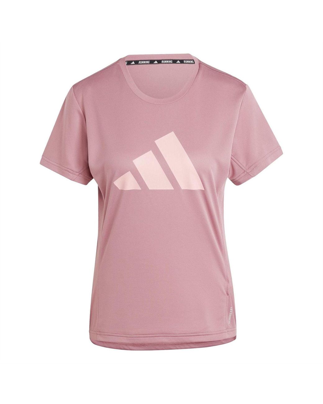 Adidas Gray Run Bold Logo Crew Neck Short Sleeve T-Shirt 8 (Xs)