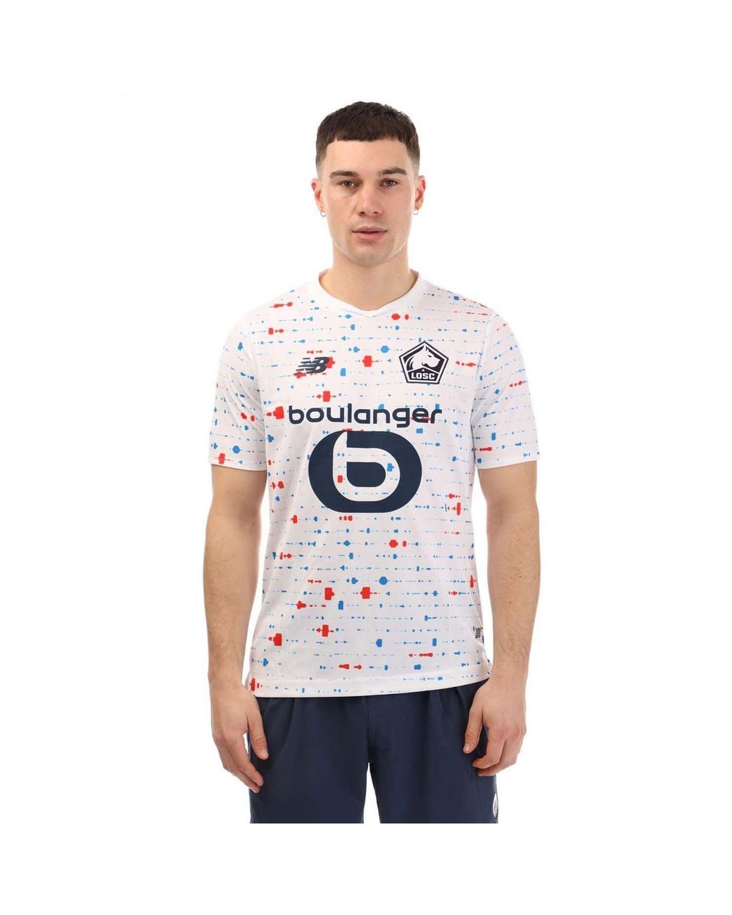 New Balance White Lille 2023 34 Away Jesrey for men