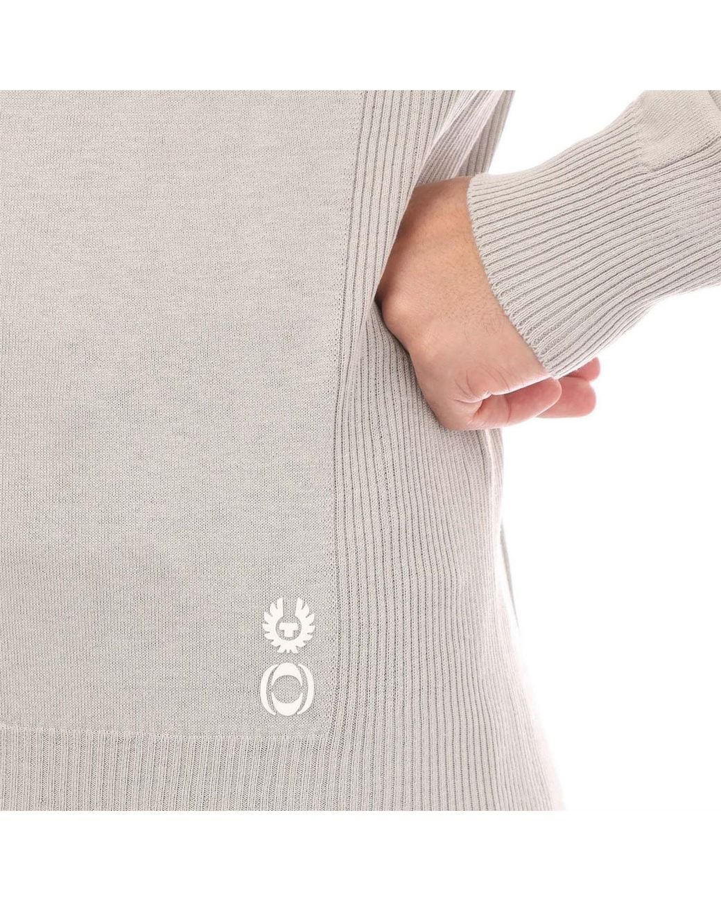 Belstaff Gray Silk Blend Challenger Sweater for men