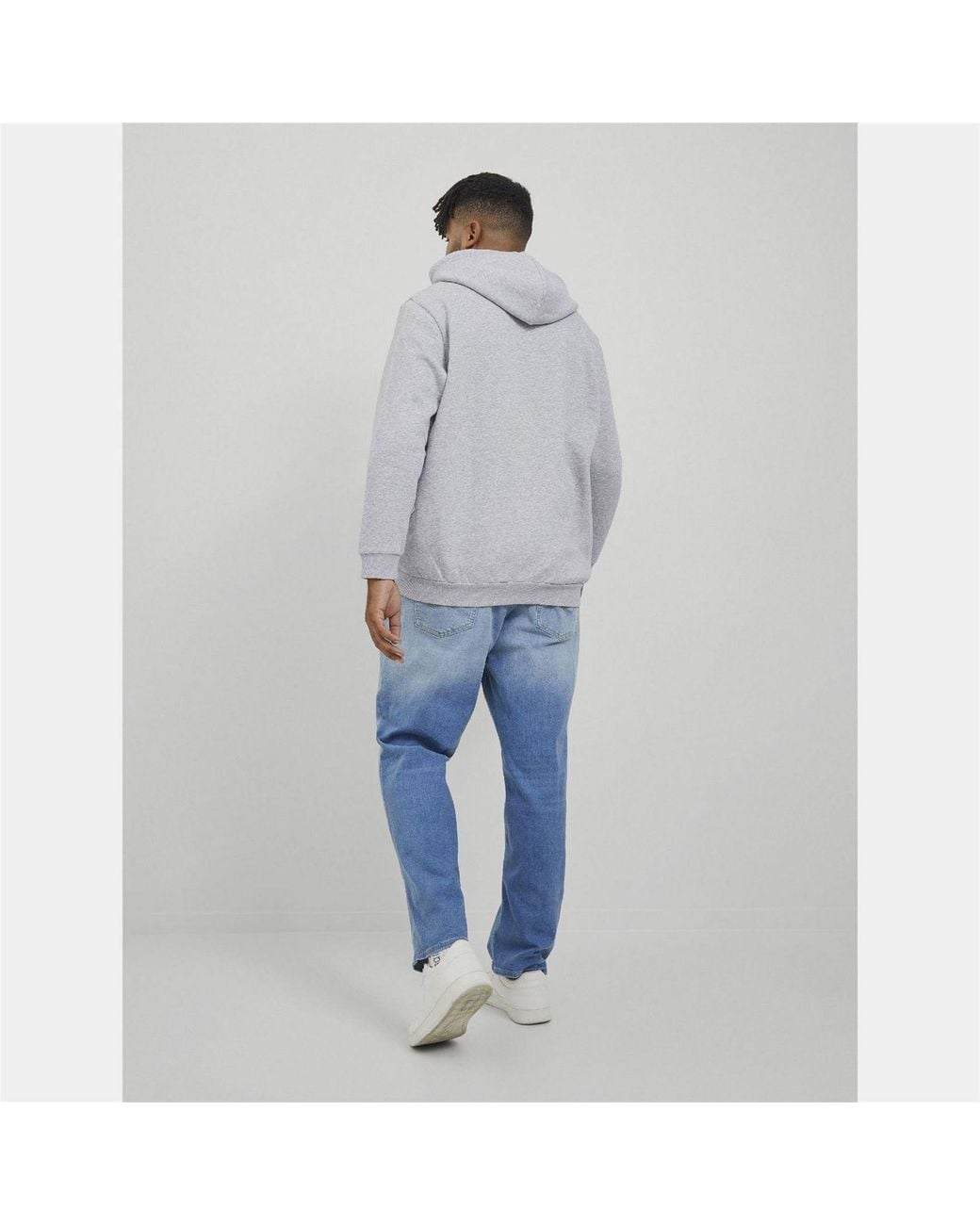 Jack & Jones Gray Size Bradley Hoodie for men