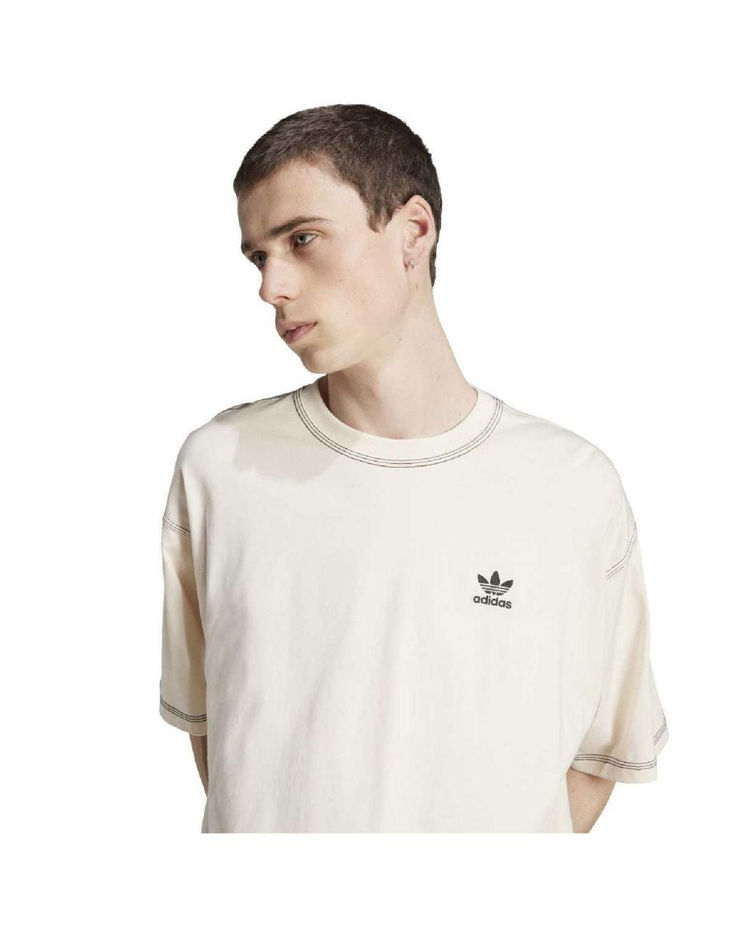 Adidas Originals White Trefoil Esnt for men