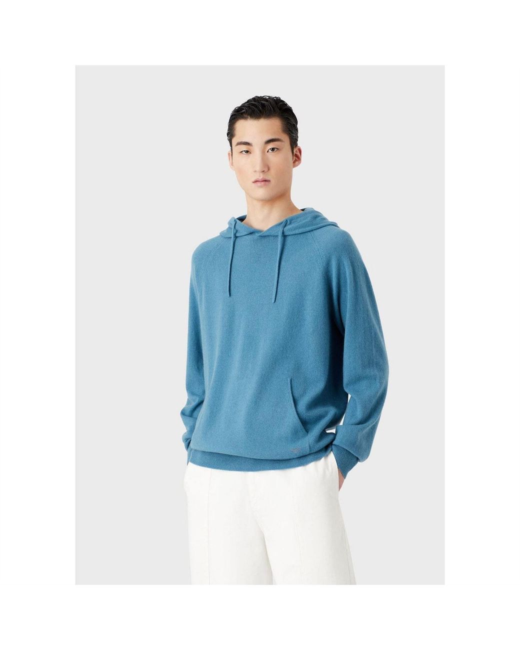 Emporio Armani Blue Hoodie for men