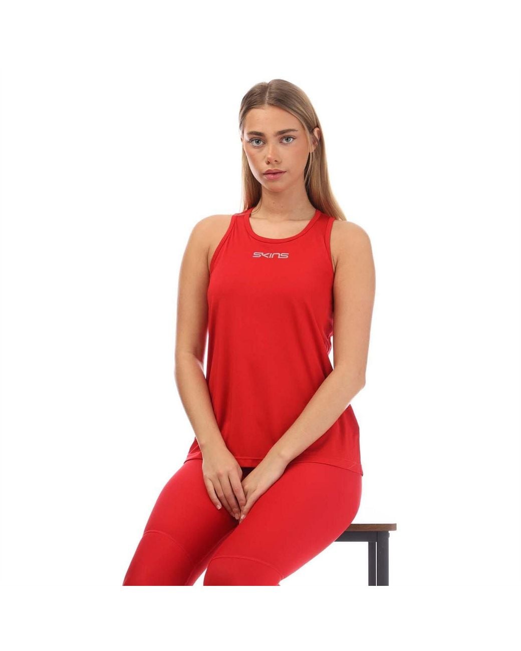 Skins Red 3 Bra Tank Top