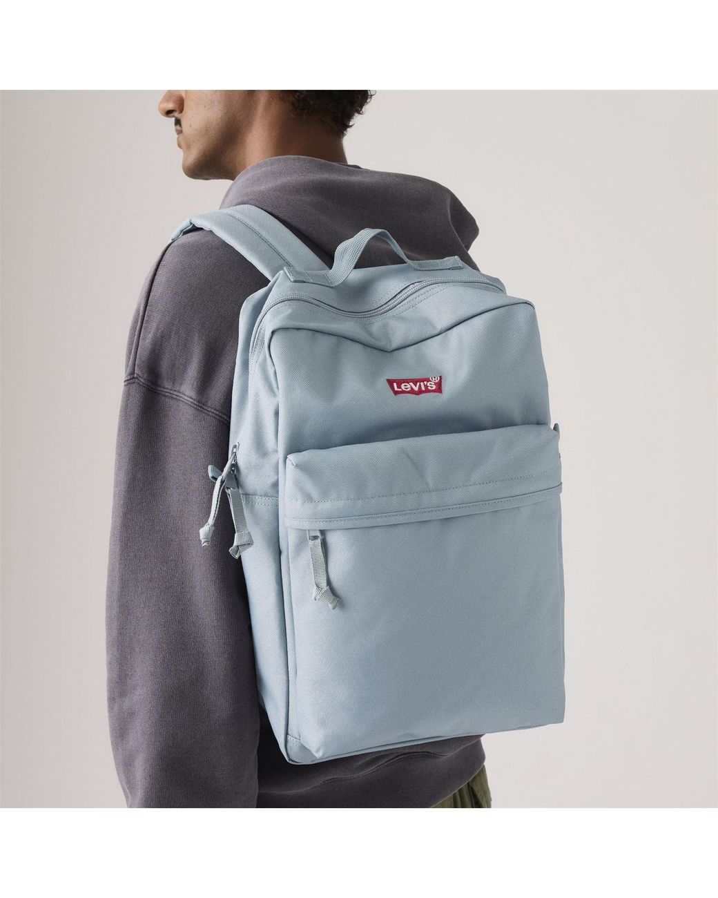 Levi's Blue Standard Laptop Backpack With Logo Patch for men