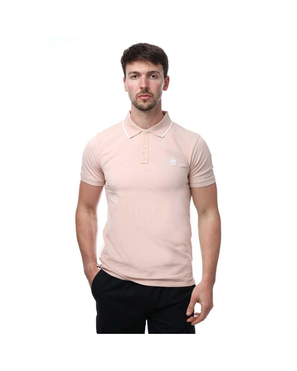 Timberland Pink Miller Rivers Short Sleeve Polo Shirt for men