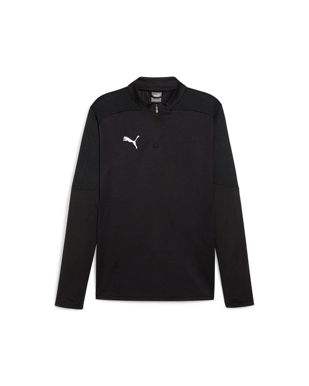 PUMA Black Teamfinal Training 1/4 Zip Top for men