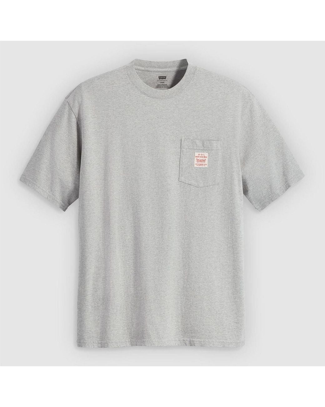 Levi's Gray Text Graphic Crew Neck Short Sleeve T-Shirt for men