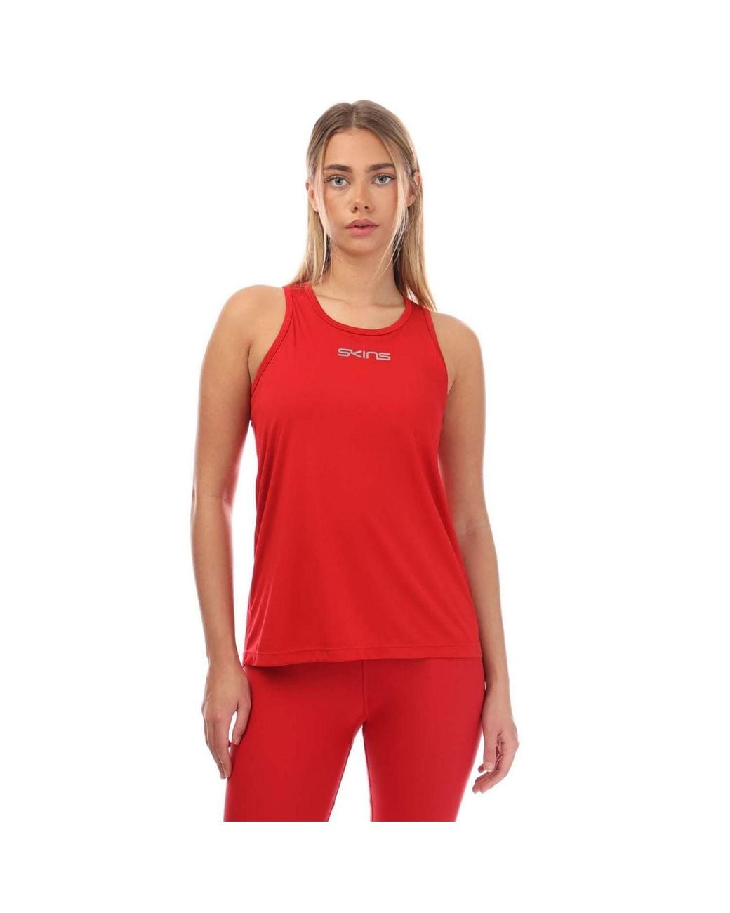 Skins Red 3 Bra Tank Top