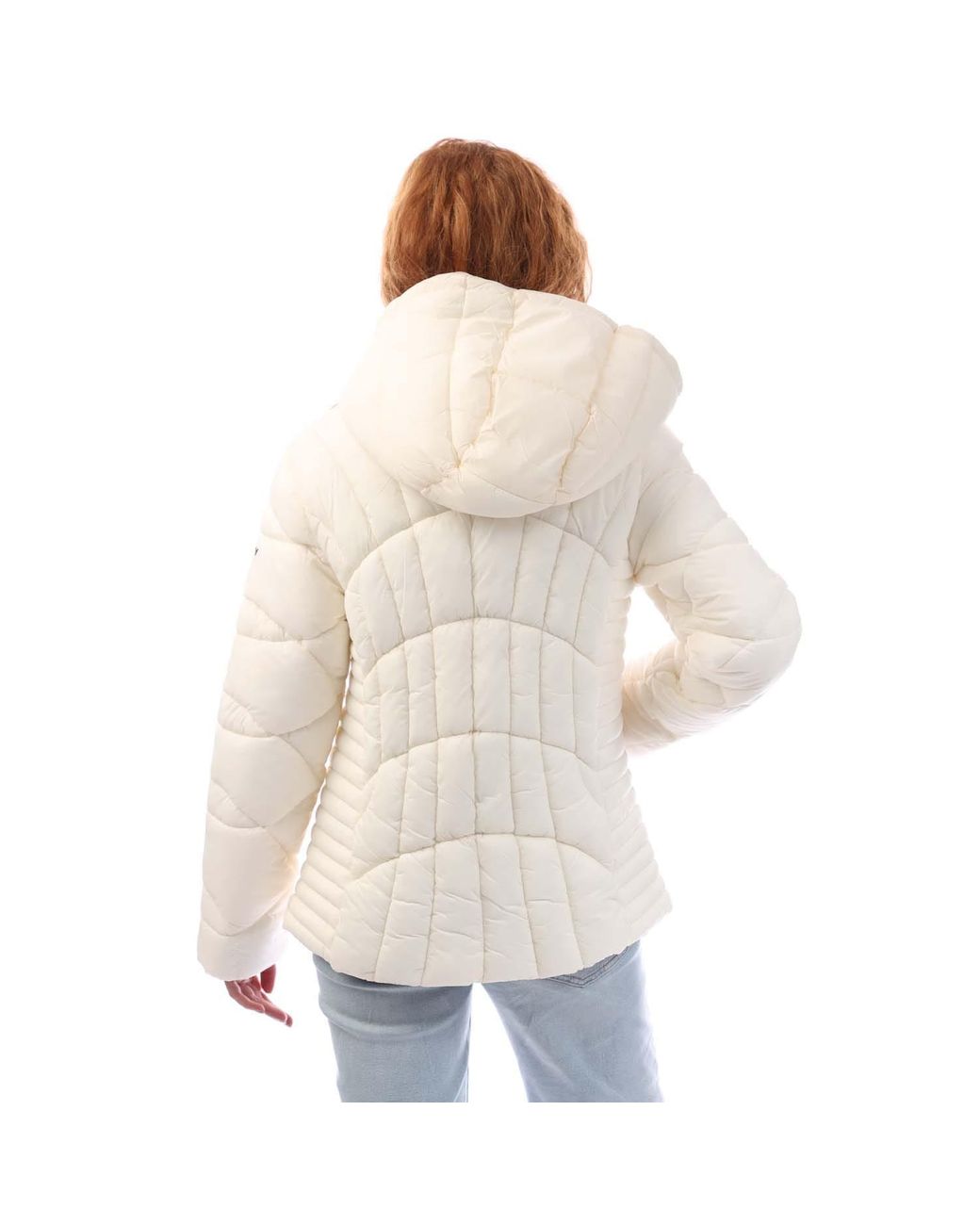 DKNY Natural Zip Front Packable Jacket