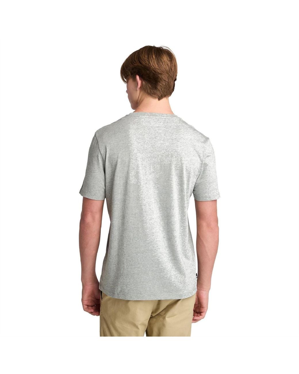 Timberland Gray Northwood Wordmark Logo T-Shirt for men