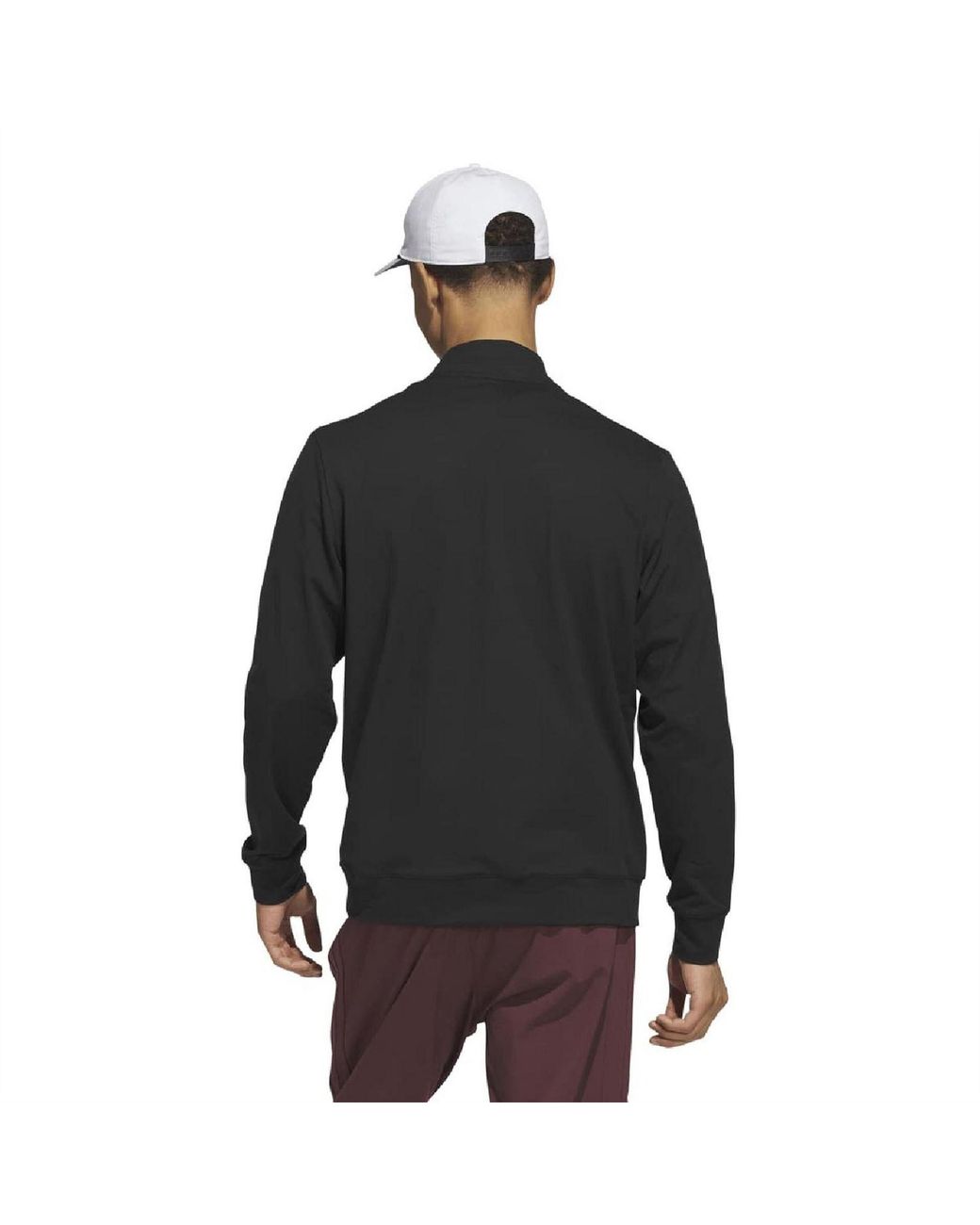 Adidas Black Ultimate 365 Zip Neck High Collar Sweatshirt for men