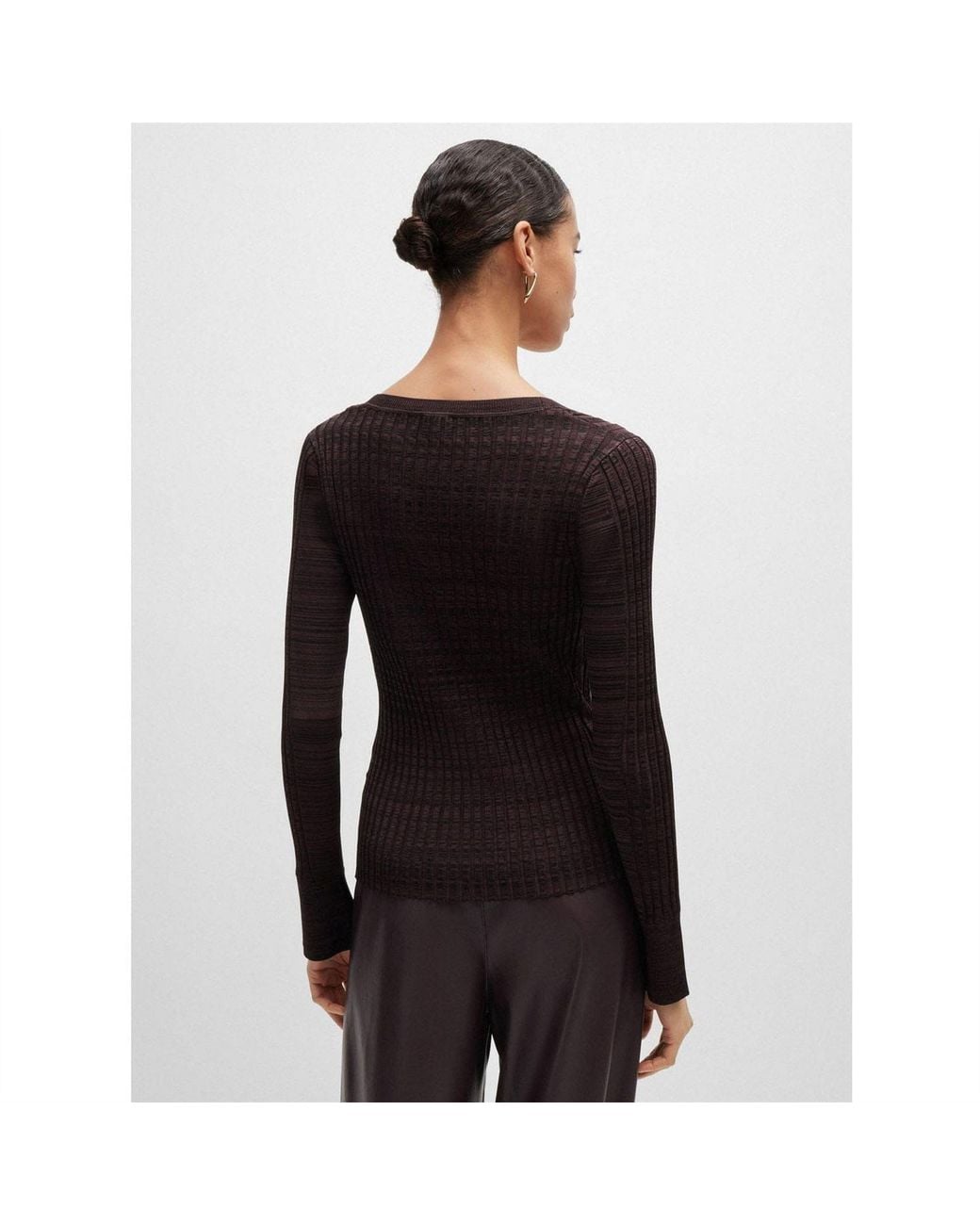 Boss Black Scoop Neck Sweater