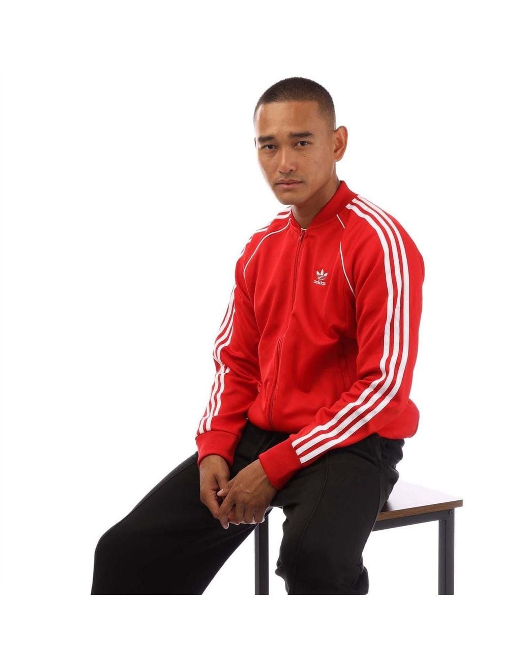 Adidas Originals Red Adicolor Classics Sst Track Jacket for men