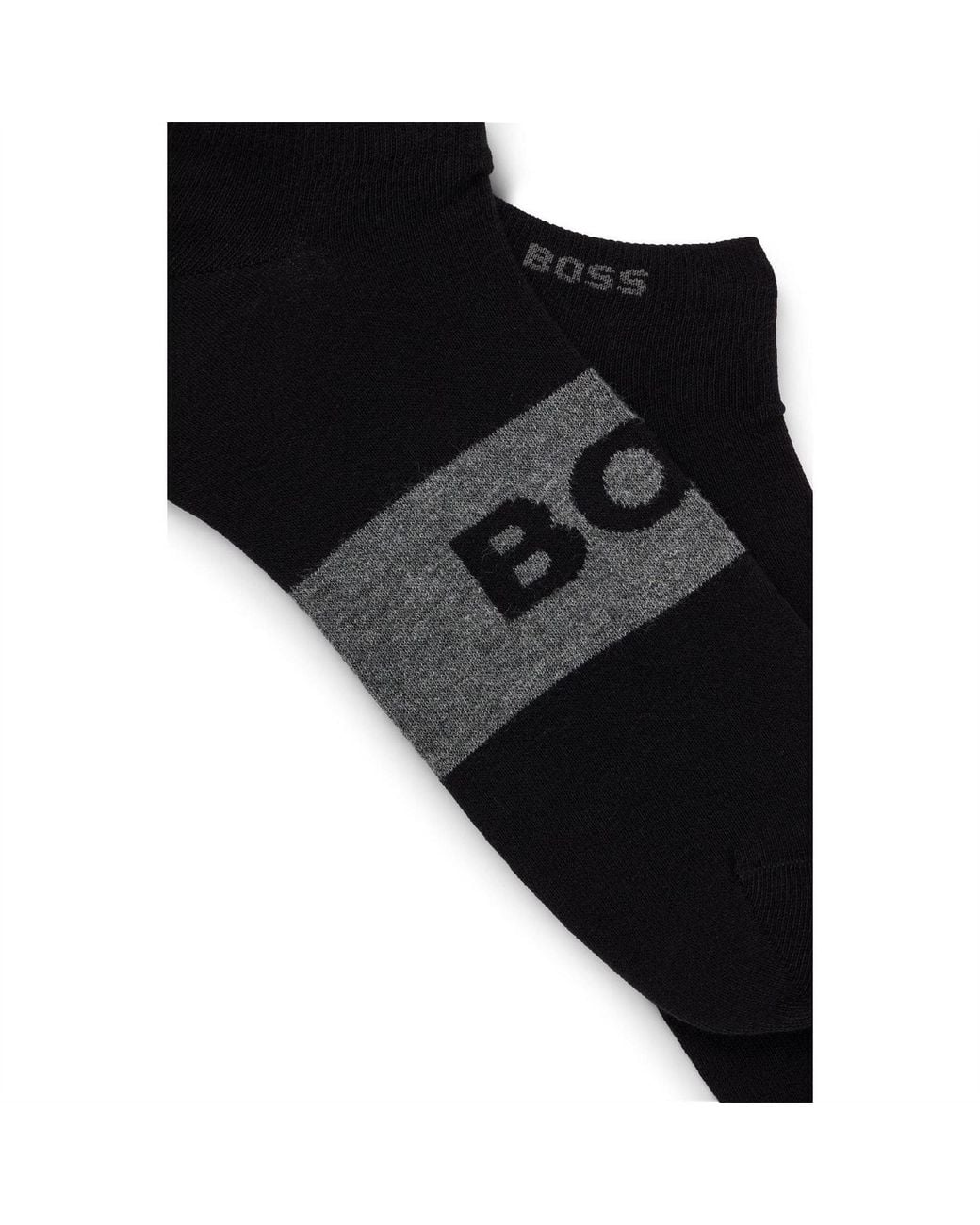 Boss Black Pack Of Logo Ankle Socks for men