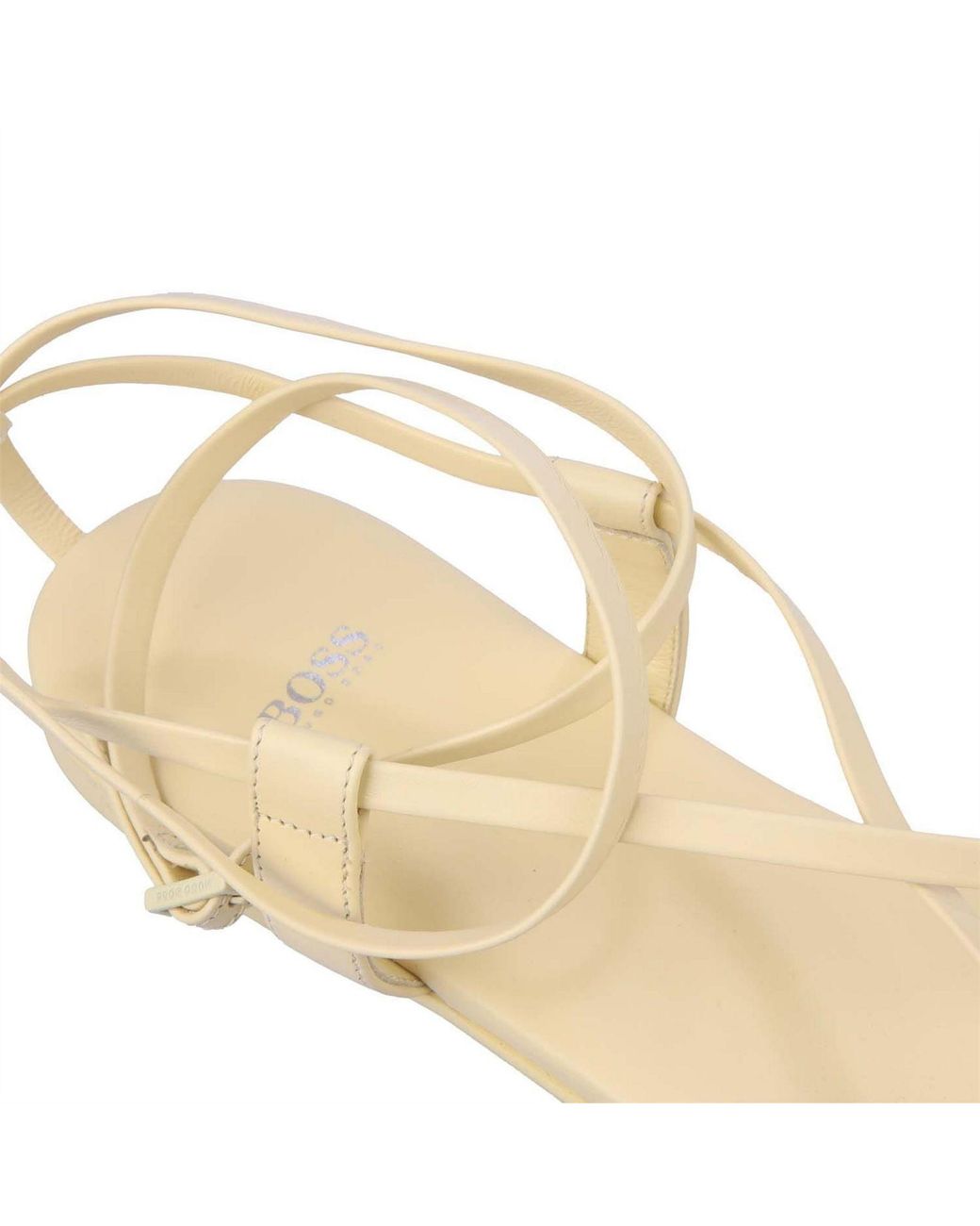 Boss Natural Flat Sandals