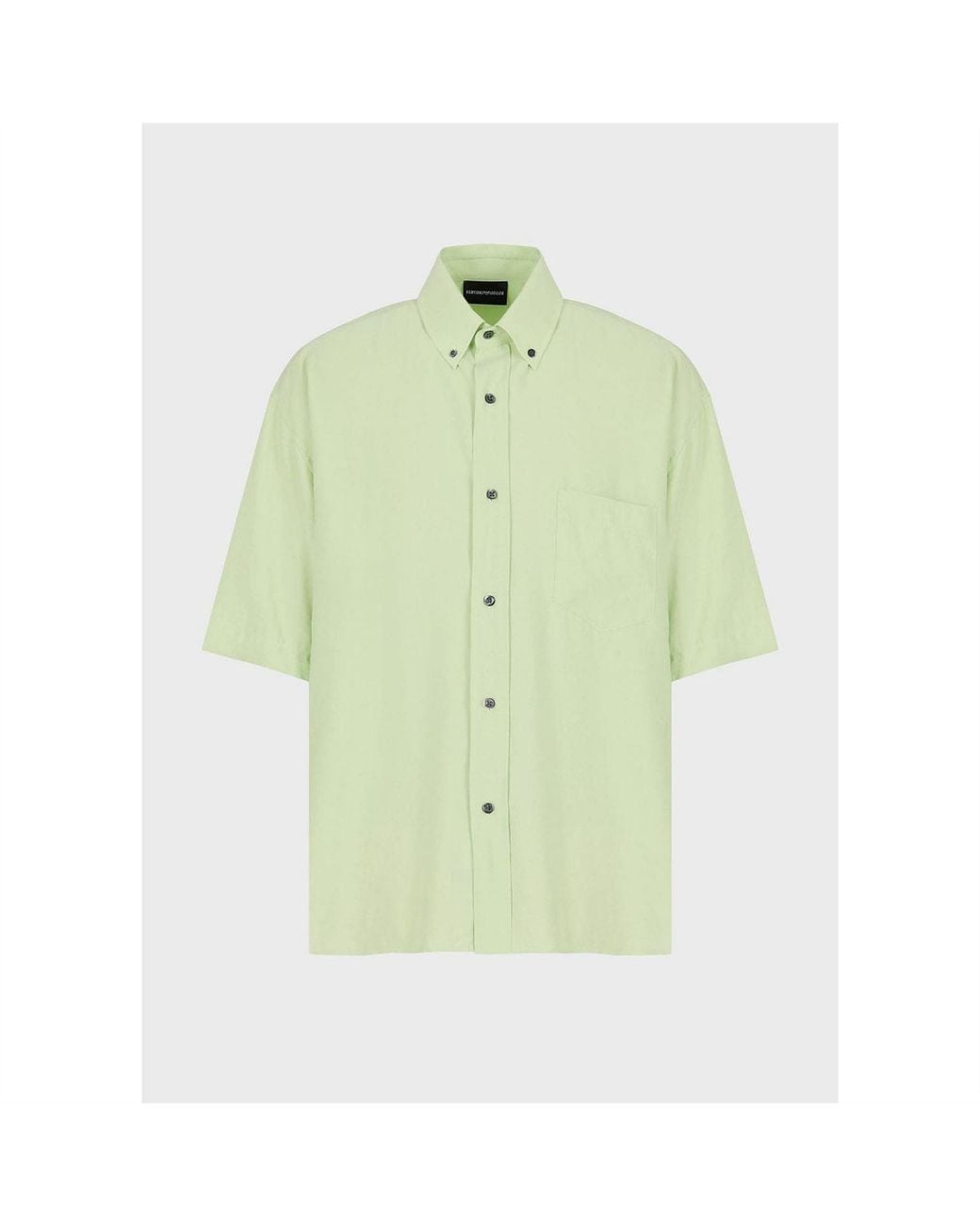Emporio Armani Green Short Sleeve Shirt for men