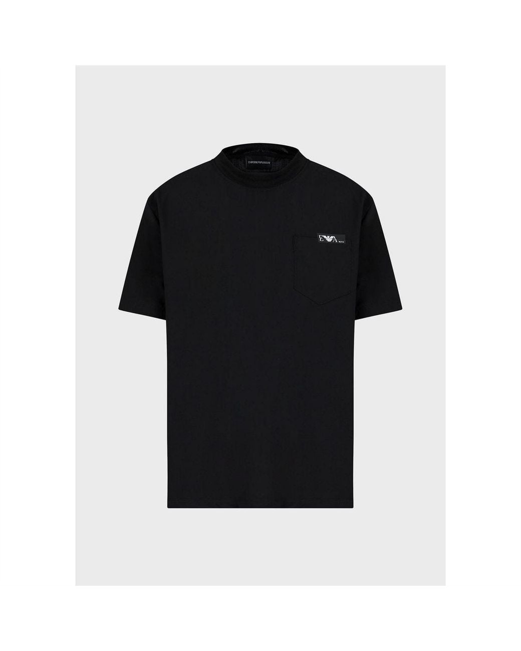 EA7 Black Logo T Shirt for men