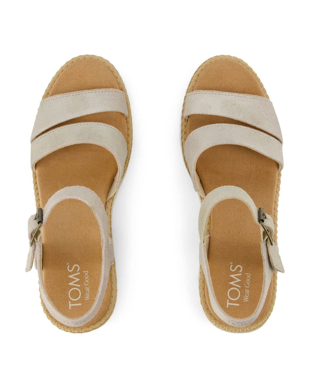 TOMS Metallic Darya Wedge Sandal