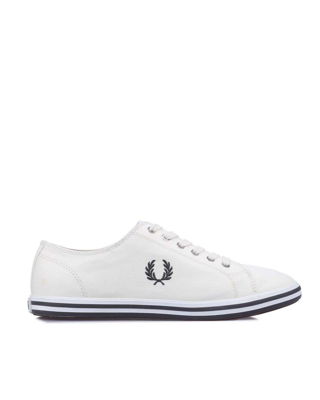 Fred Perry White Twill Trainers for men