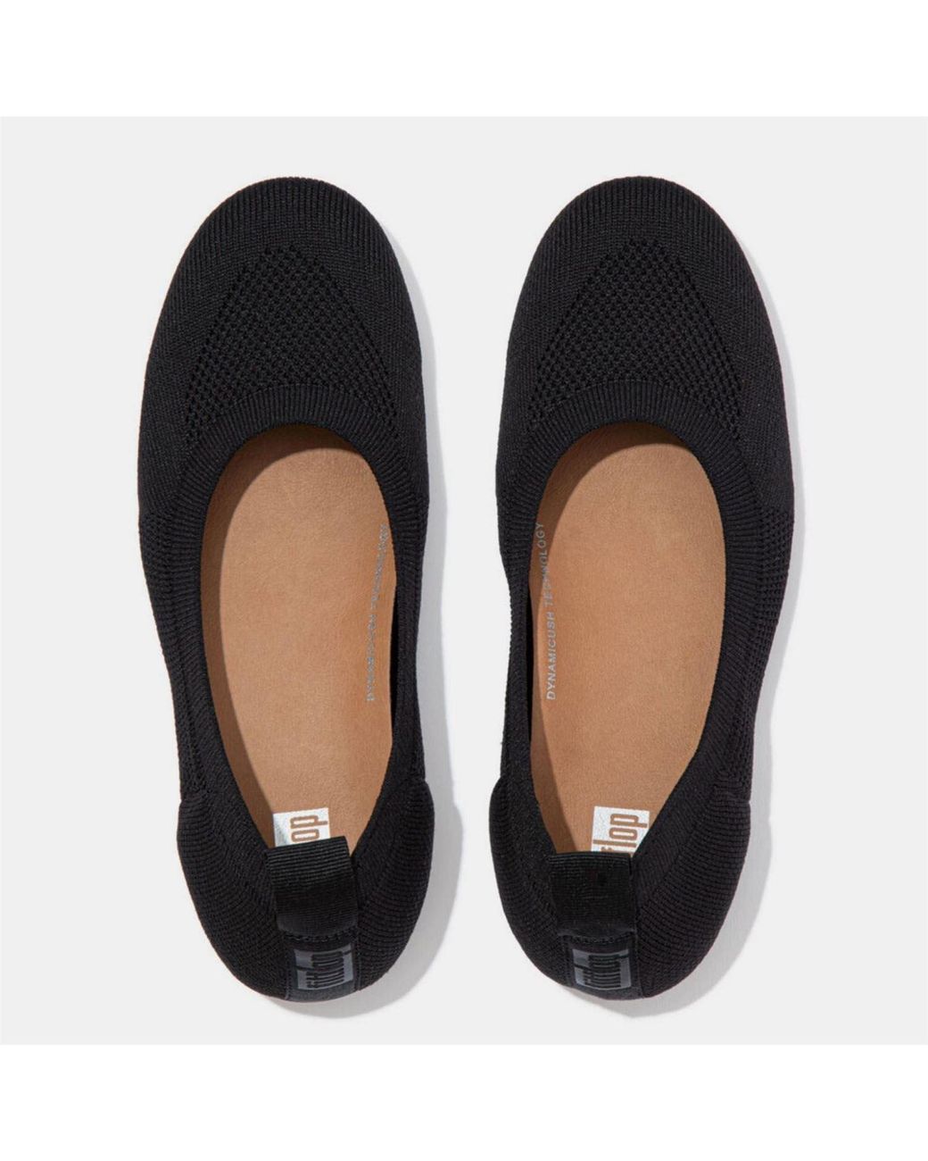 Fitflop Black Allegro E01 Multi-Knit Ballet Pumps