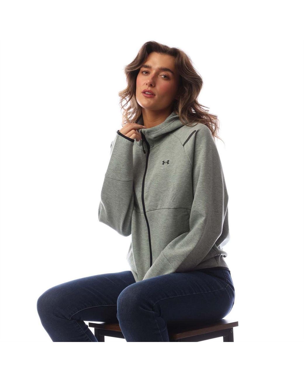 Under Armour Gray Fleece Full Zip Hoodie