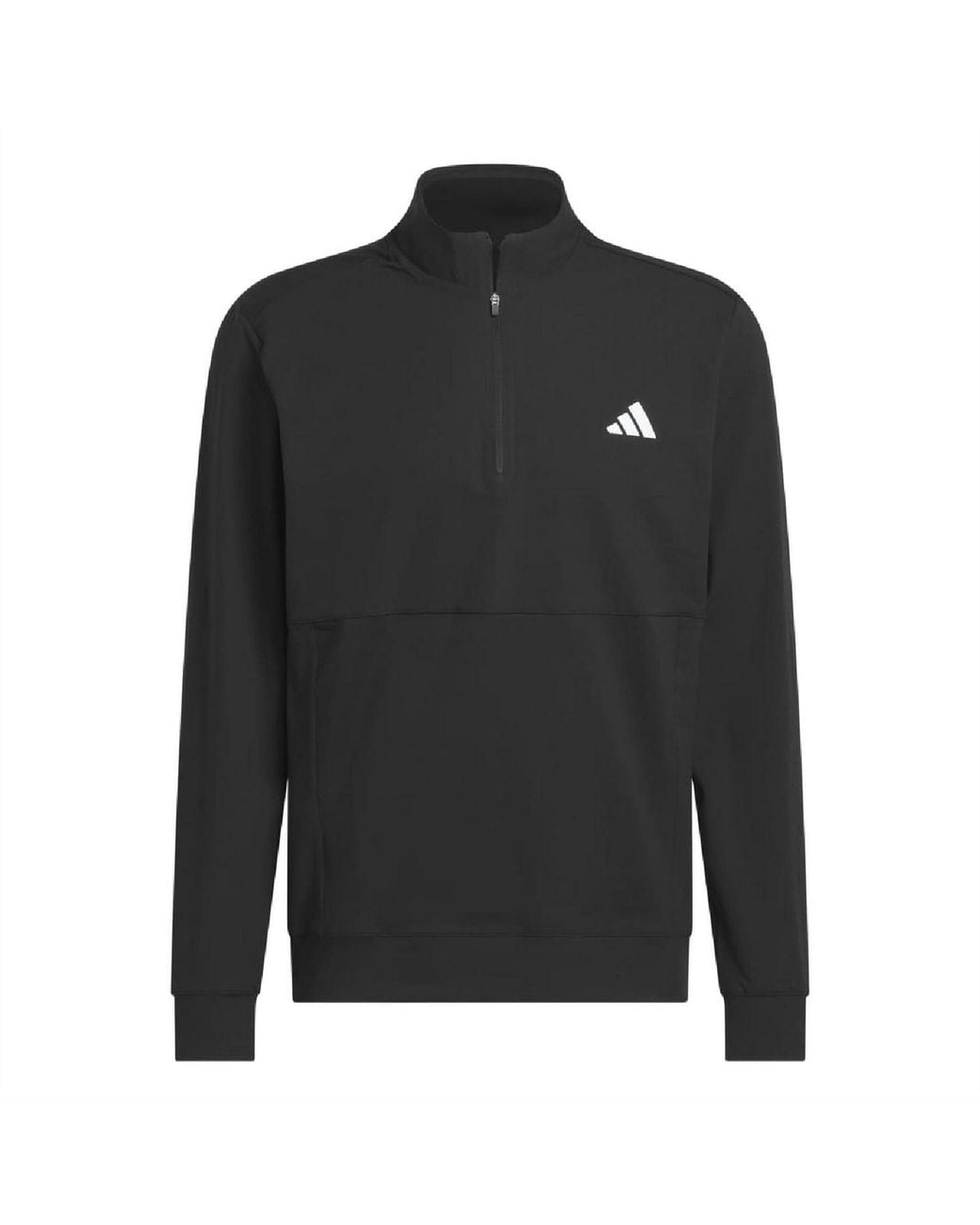 Adidas Black Ultimate 365 Zip Neck High Collar Sweatshirt for men